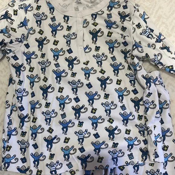 Roller Rabbit Blue and White Pajama Set - Picture 2 of 3